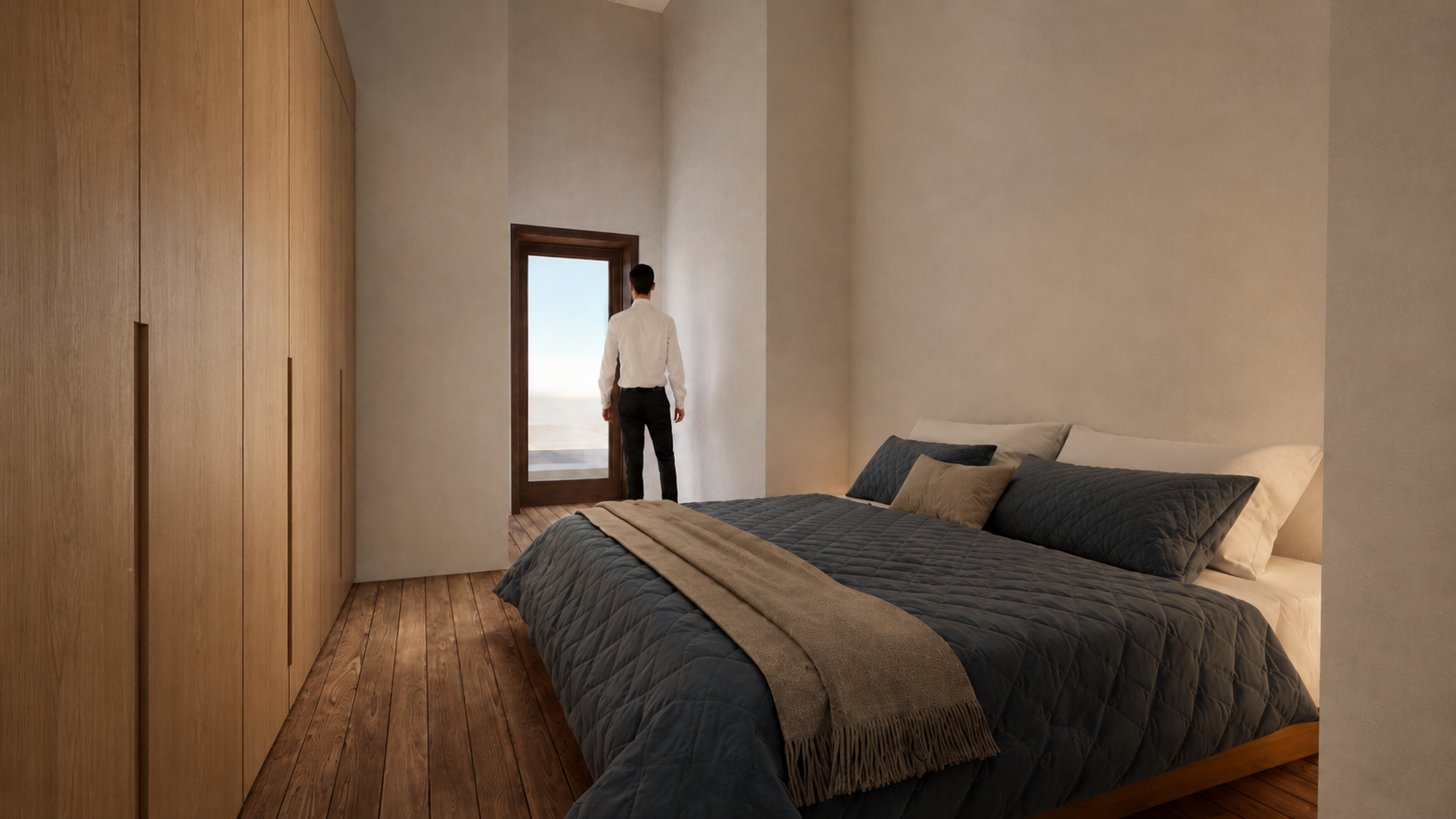 Quarto sob a nova cobertura